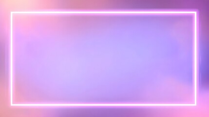 Obraz premium An illuminated rectangular frame shines against a colorful gradient background