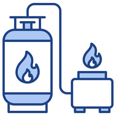 Gases Blue Icon