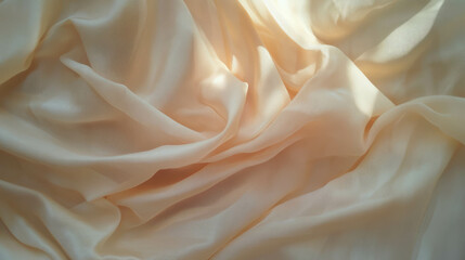 Obraz premium Elegant light beige silk fabric texture for luxurious design