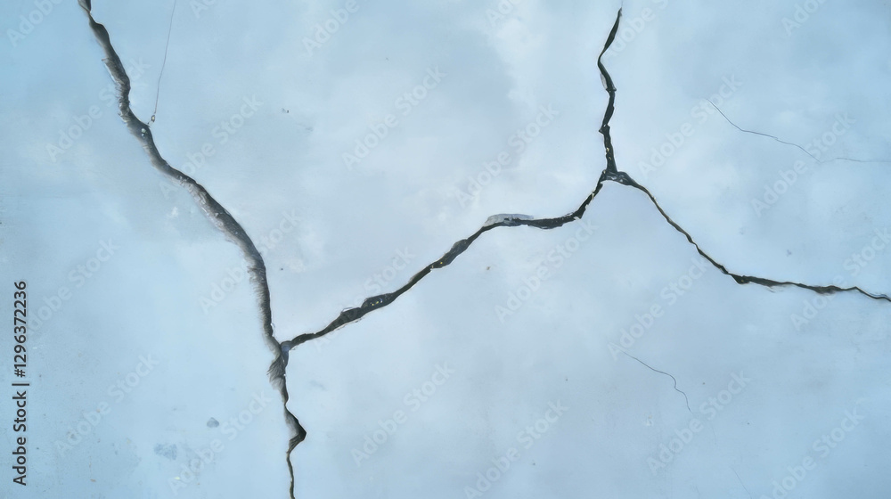 Poster Textured concrete surface with subtle cracks for architectural design background