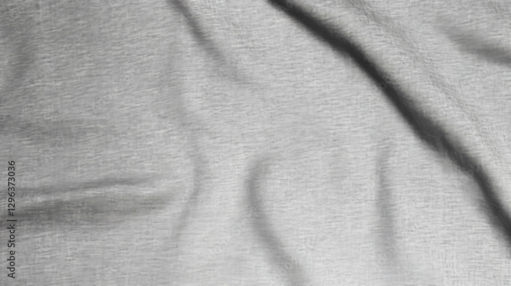 Poster Elegant light grey fabric background with subtle texture weave for design projects
