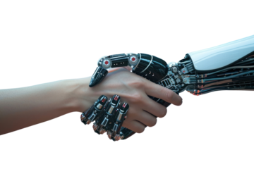 PNG Artificial intelligence hand handshake finger.