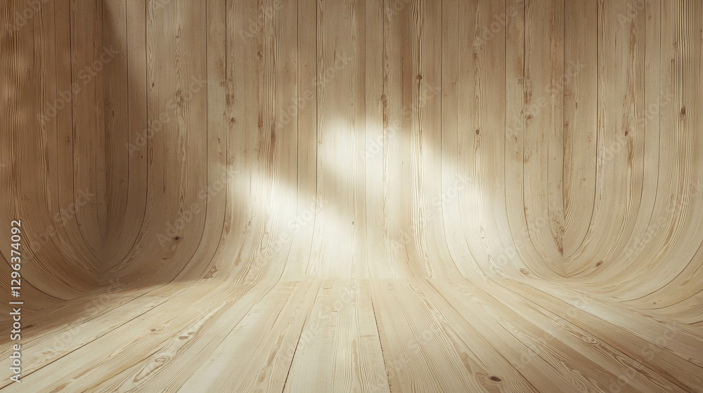 Poster Light wood texture background with smooth surface for design