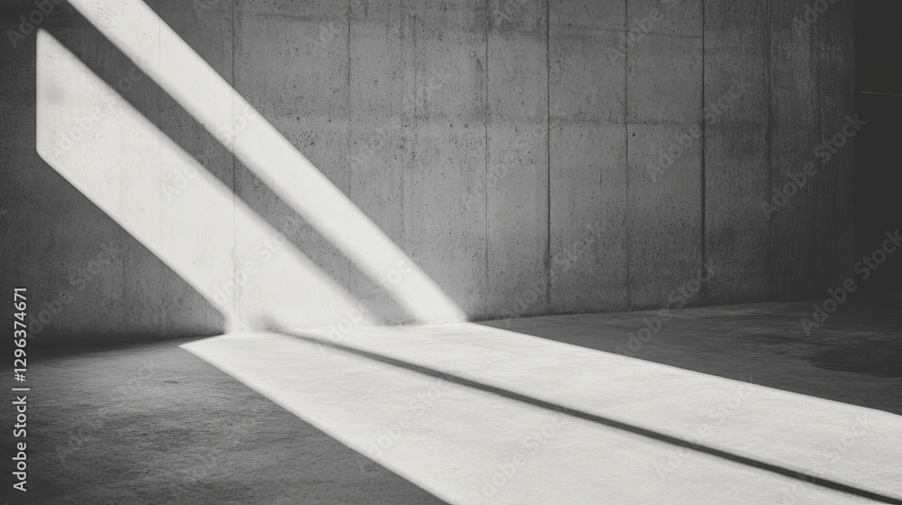 Poster light and shadow on textured concrete wall background for modern design