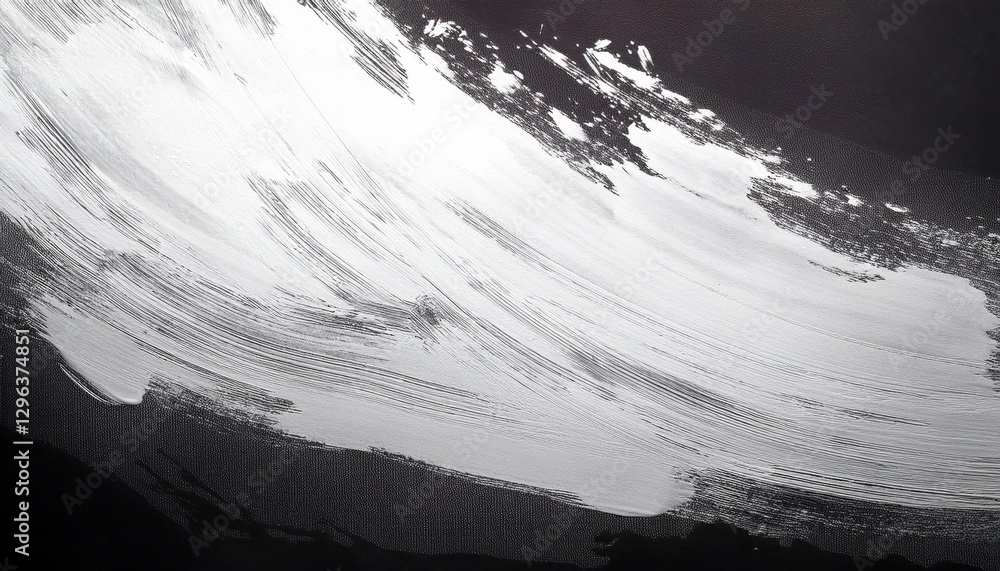 Aufkleber abstract black and white brushstroke texture with dynamic contrast, modern artistic background for d
