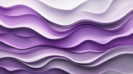 Fototapeta premium Abstract waves of purple and white gradients form a pattern