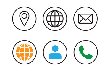 Creative business card icon. Web icon set. Phone icon. Contact Vector illustration