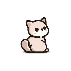 Minimal Cat Mascot Design