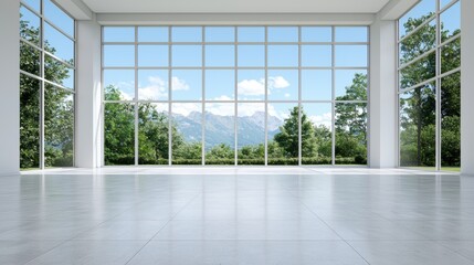 Modern Room, Mountain View, Large Window
