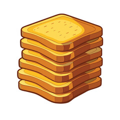 Cartoon Toast Stack

