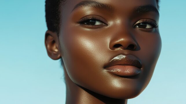A model is radiant complexion, adorned with the subtle hues of youth and vitality, captivated the viewer in a close-up portrait. Smooth, blemish-free skin hinted at the transformative power of beauty