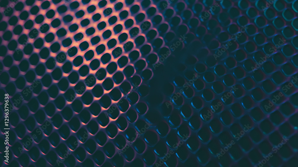 Aufkleber Abstract metal mesh texture with sharp edges in gradient lighting