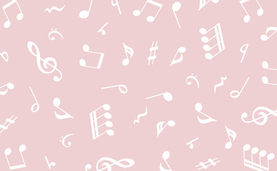 たくさんの音符のシンプル背景