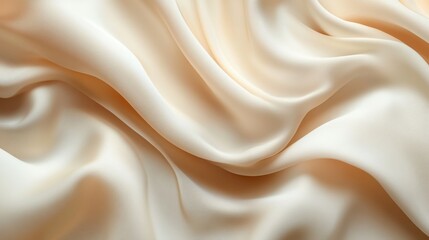 Obraz premium Beautiful folds of soft fabric in creamy beige hues