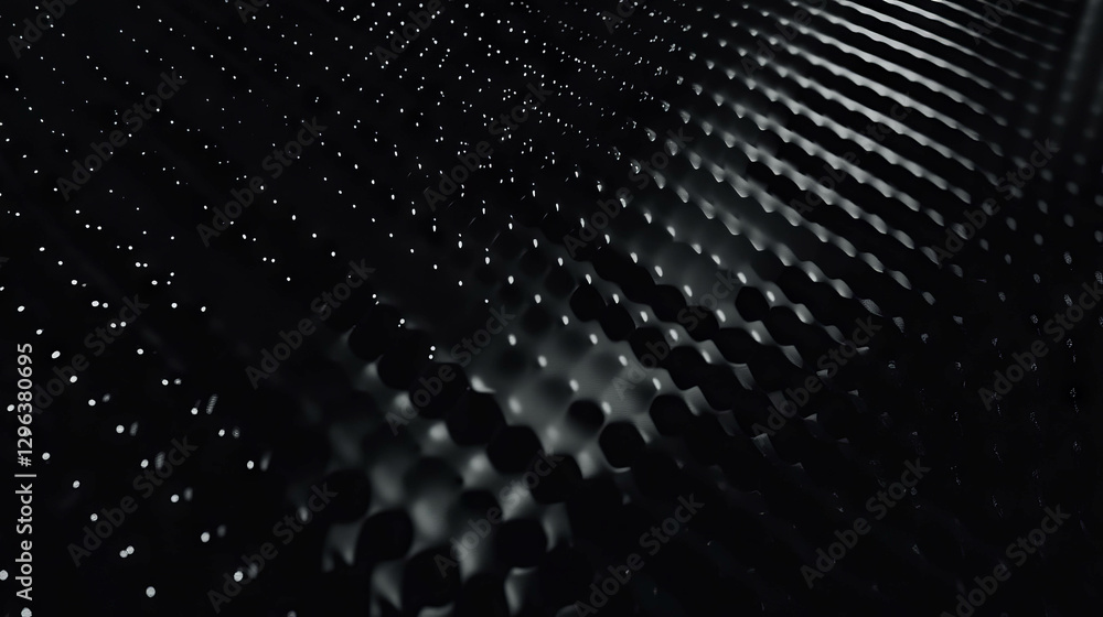 Poster Metallic grid texture with sharp lines for futuristic design backgrounds