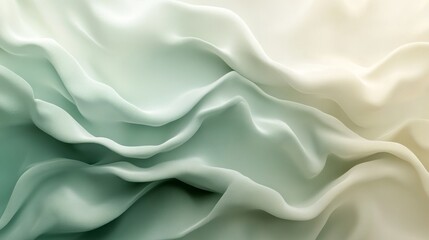 Fototapeta premium Wavy flowing fabric displayed with gradient colors and smooth textures