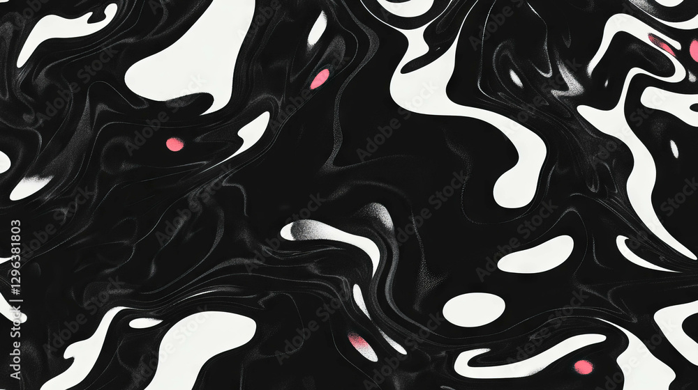 Poster Abstract ink blot background with fluid overlapping patterns for modern design