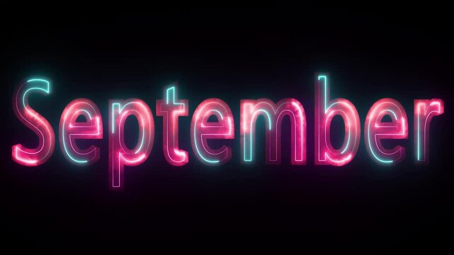 September. Hand drawn lettering word September Month September.