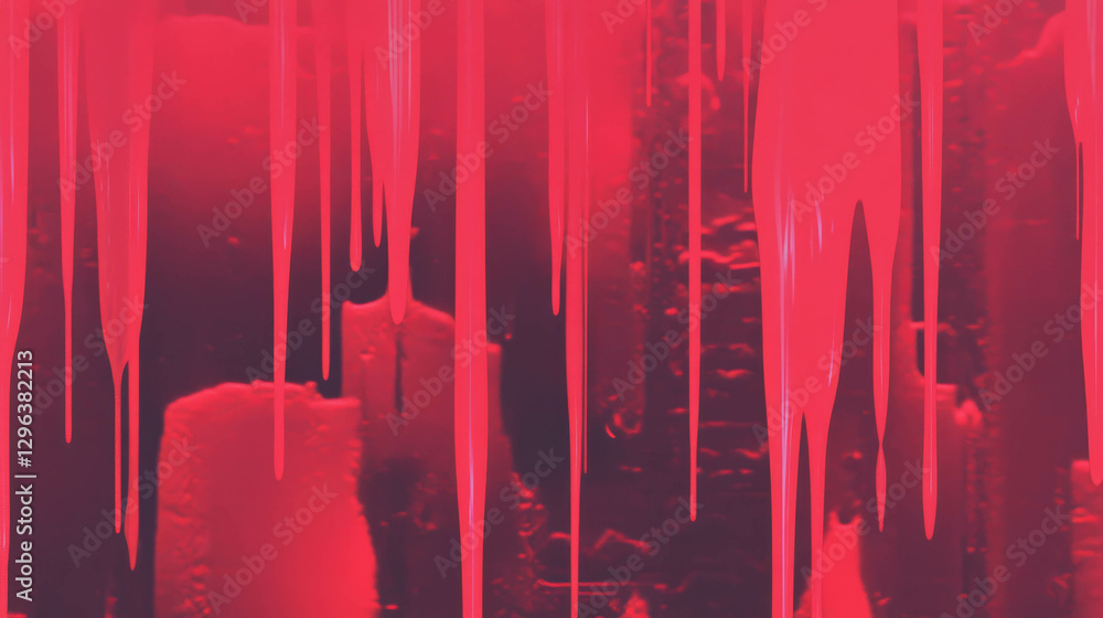 Poster Dynamic abstract background of red ink blots for creative design