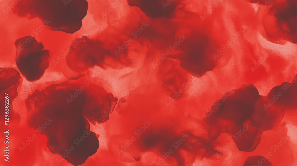 Poster abstract red ink blots background with varied tones