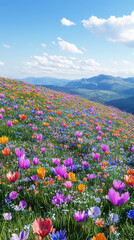 Fototapeta premium flowers in the mountains