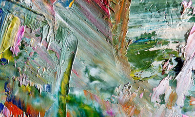 Abstract art background . Hand painting artwork on canvas .