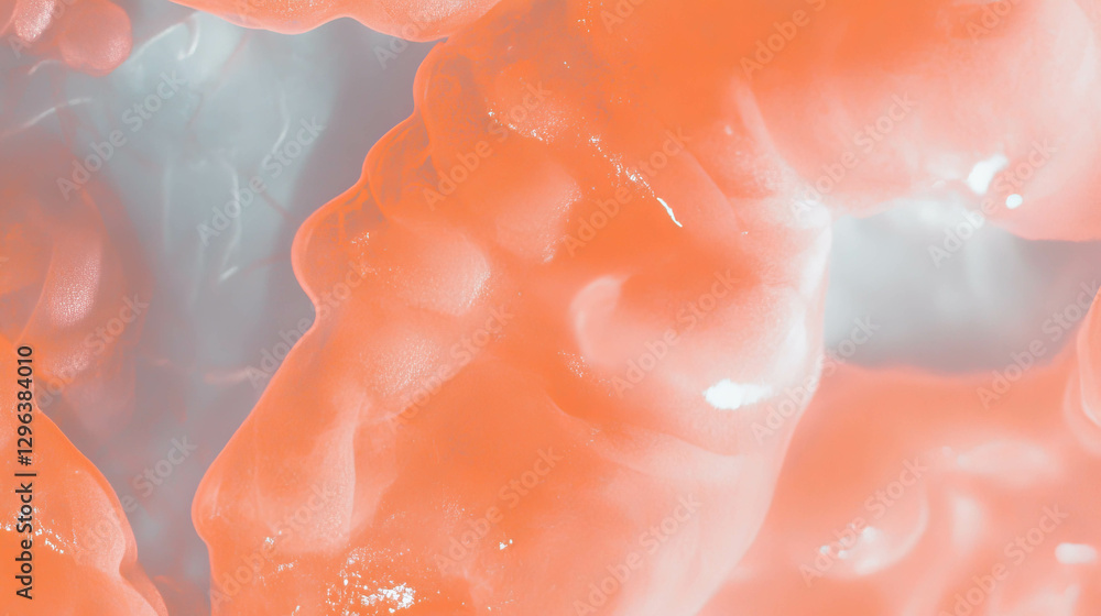 Aufkleber abstract background of orange ink blot with gray backdrop for design and decoration