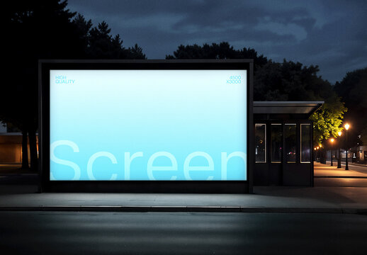 Large Outdoor Screen Mockup WIth Generative AI