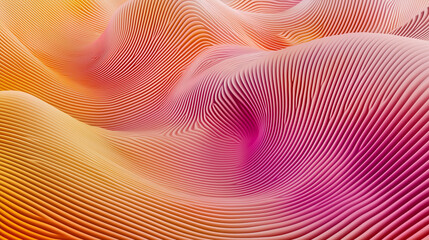 Abstract Pink and Orange Wave Pattern Background Texture 3D Rendered Design