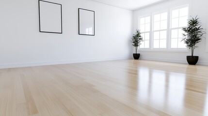 Fototapeta premium Minimalist Empty Room Interior Design Mockup