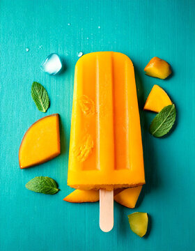 Paleta helada de mango