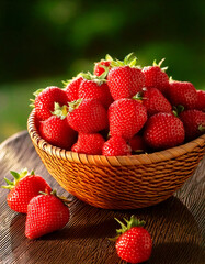 Cesta de fresas