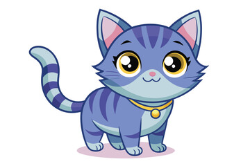 Obraz premium Cute cat vector on white background