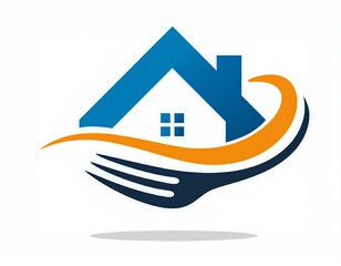 creative logo design idea for fast service house maintenance and repair abstract  symbol