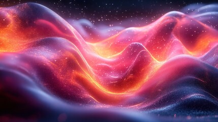 Glowing Holographic Waveforms Representing the Future of 6G Technology. Generative AI