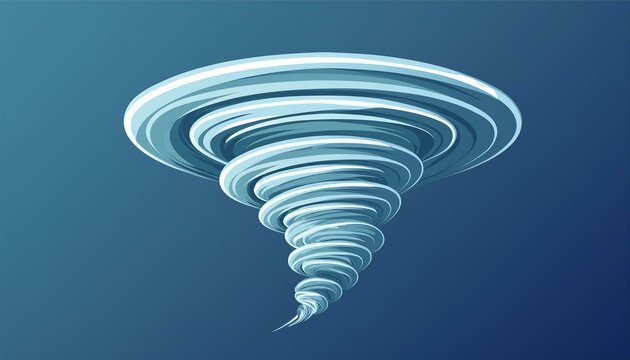 tornado swirl in flat design spiral shape hurricane storm whirlpool  illustration isolated