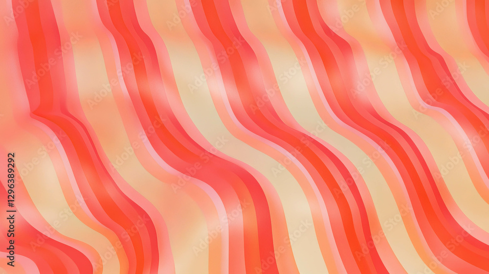 Poster Vibrant abstract background with parallel and curved lines for creative design use