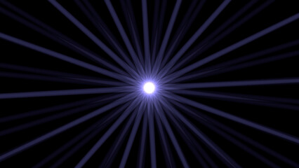 Abstract Colorful Exploding Light Rays on a Dark Background