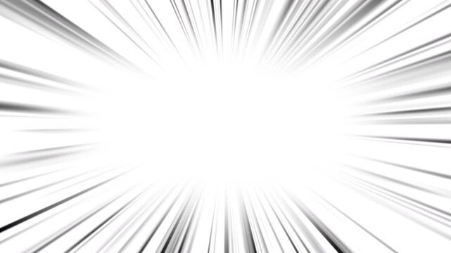 漫画風の白い集中線 ループアニメーション