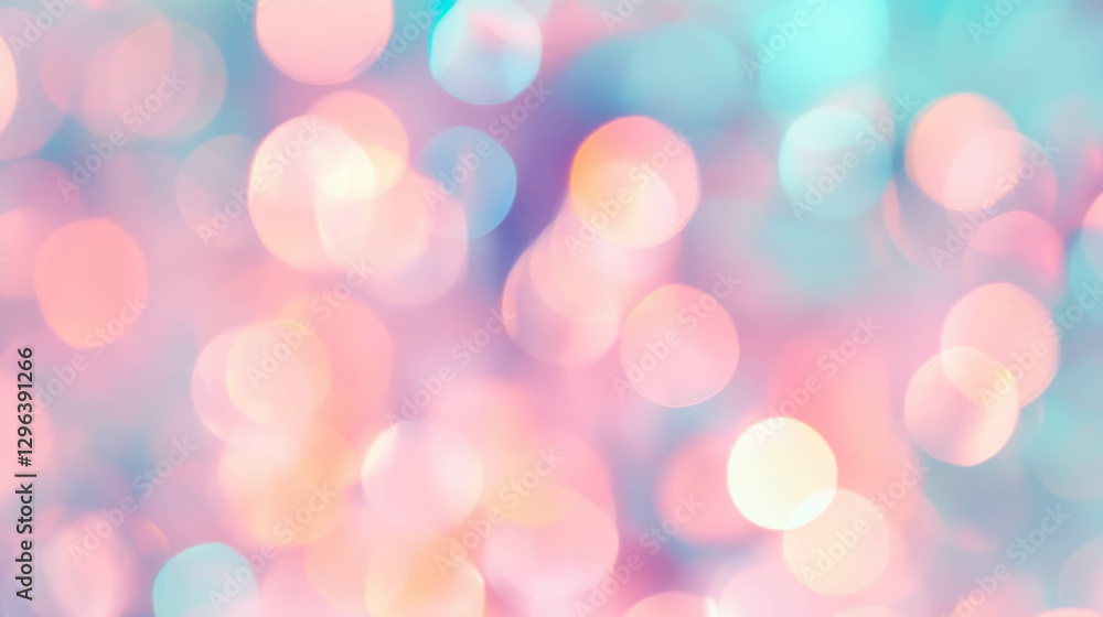 Poster Soft pastel bokeh background with gentle gradient for design
