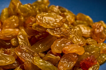 large golden raisins on a plate