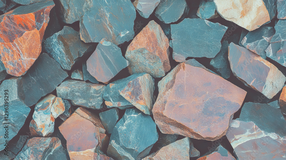 Poster natural quartzite stone background with brecciated texture for design projects