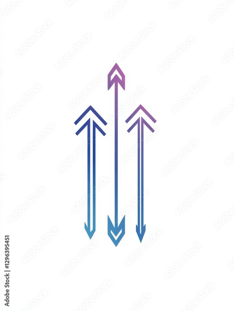 Poster arrow, double icon. simple thin line, outline vector of arrows icons for ui and ux, website or mobil