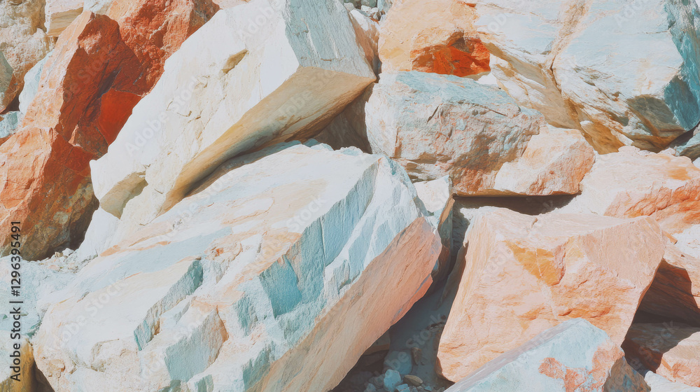 Poster natural quartzite and feldspar rock texture for geology and design projects