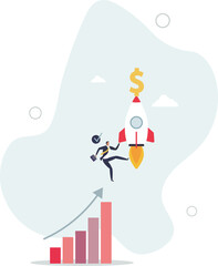 Paid advertising and marketing boost for sales growth .Brand recognition campaign with purchased ads, commercials and banners.flat character life .