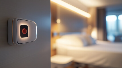 安心と信頼 – 病室のナースコールボタンと快適な医療環境