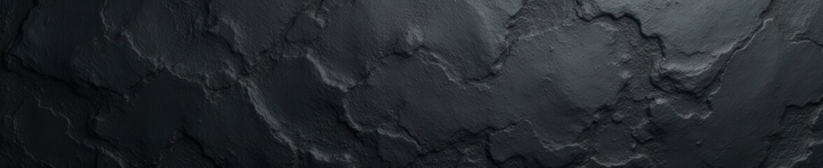 Black anthracite concrete, long seamless stone texture banner, abstract, stone, industrial
