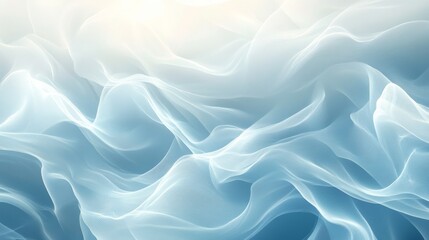 Fototapeta premium Abstract waves of light blue and white flowing beautifully together