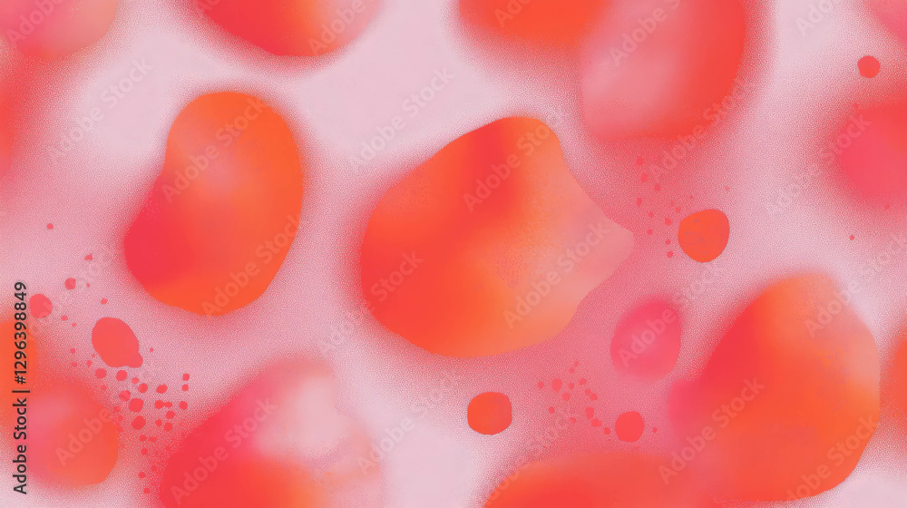 Aufkleber abstract red ink blot design with dotted pattern for creative backgrounds and artistic projects