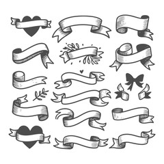 Hand Drawn Ribbon Collection 01
